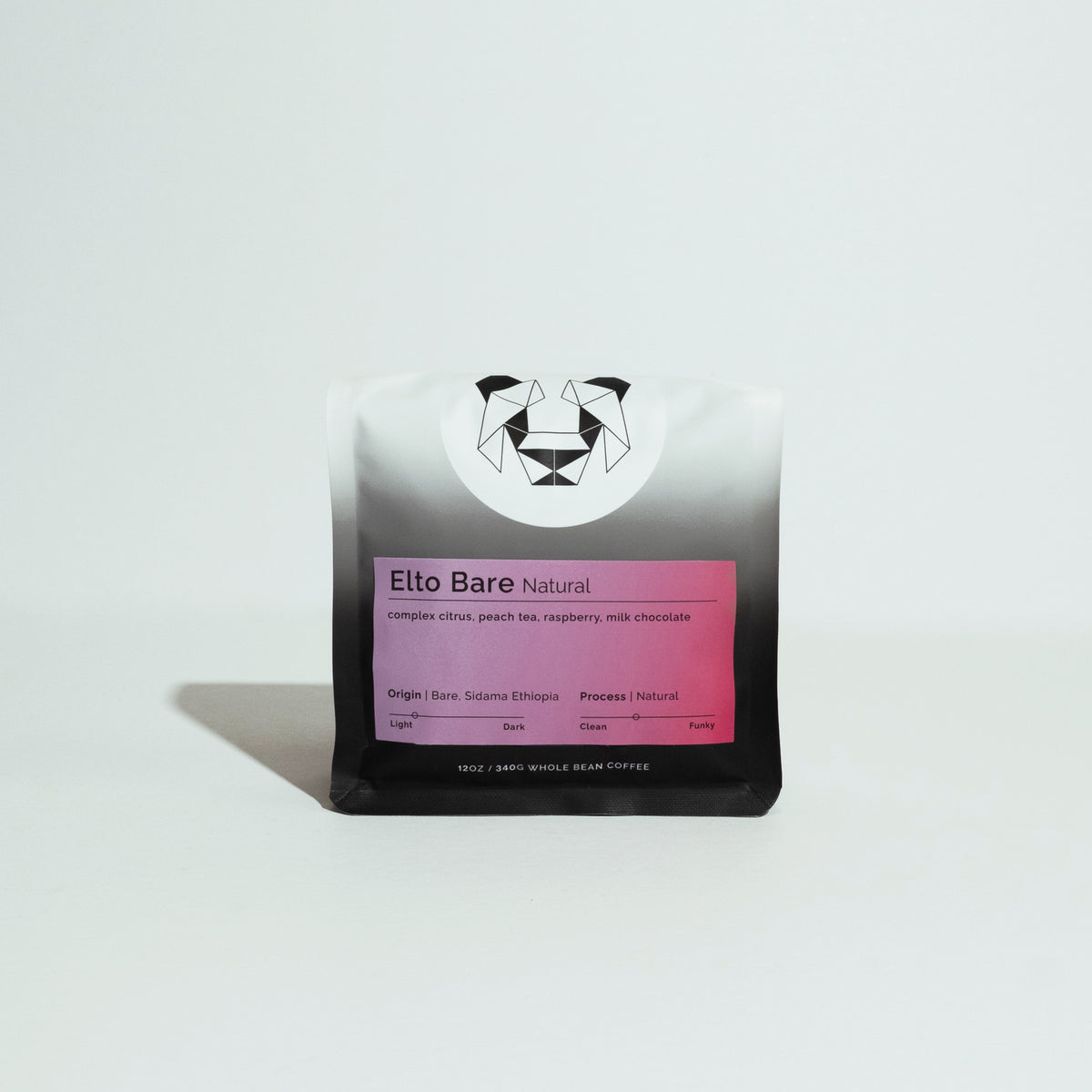Bag of Elto Bare - Natural coffee in front of a white background