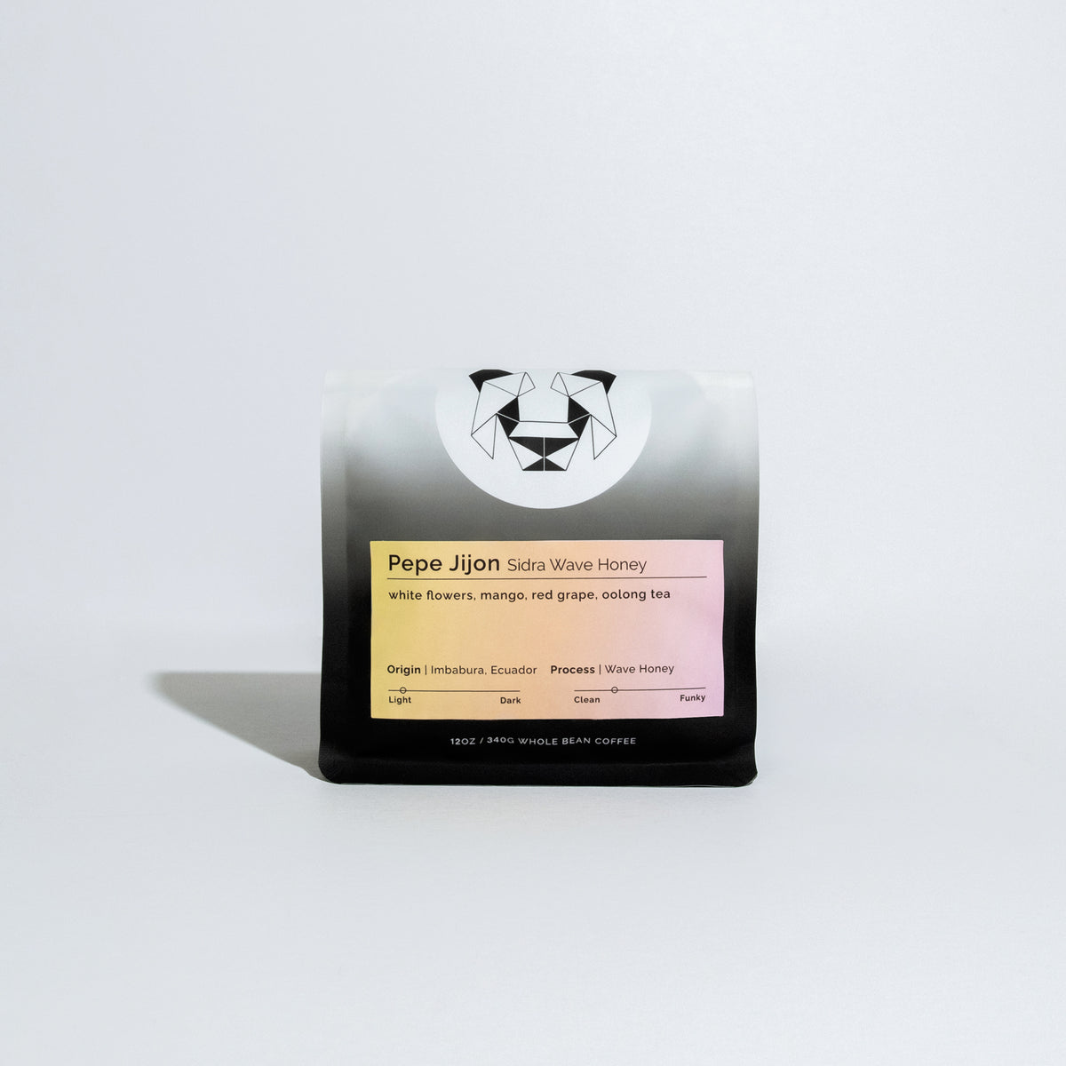Bag of Pepe Jijon - Sidra Wave Honey coffee in front of a white background