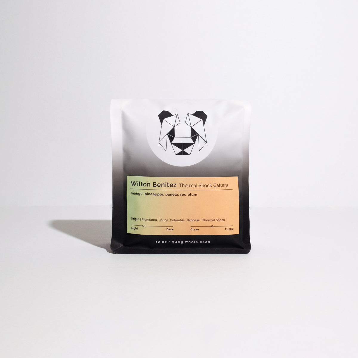 Wilton Benitez - Thermal Shock Caturra coffee packaging, showcasing innovative processing methods and unique Colombian coffee varietals from Granja El Paraiso-92.