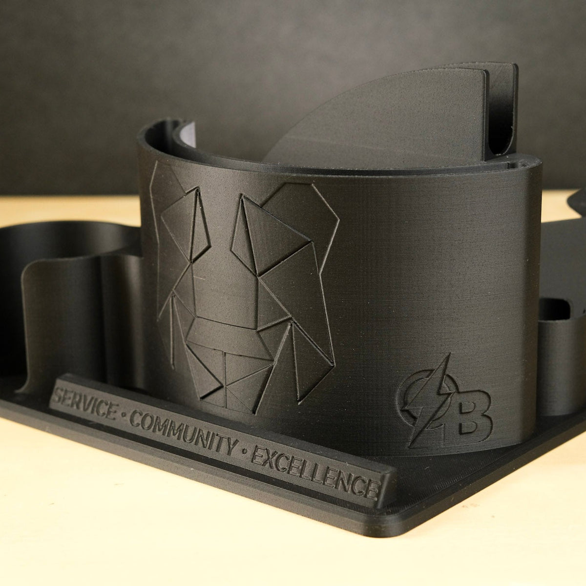 B&W Lab - Filter Holder organizes coffee filters and brewing tools neatly, featuring compartments for Orea V3 filters, a Comandante C40, and optional Garage Riser Kit.