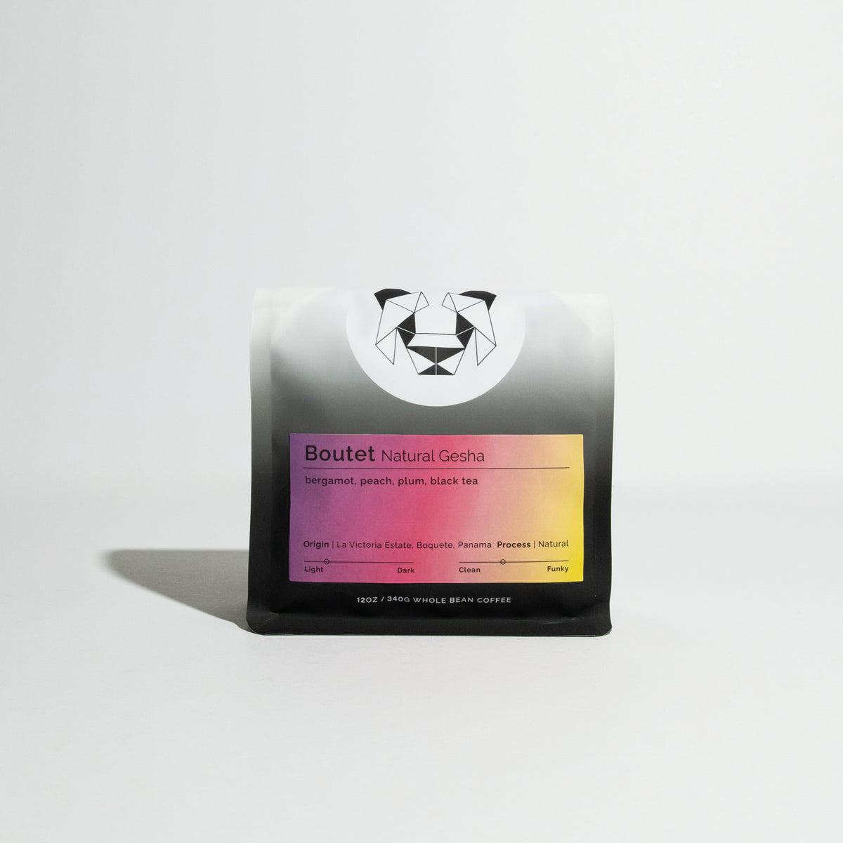 Bag of Boutet - Natural Gesha coffee in front of a white background