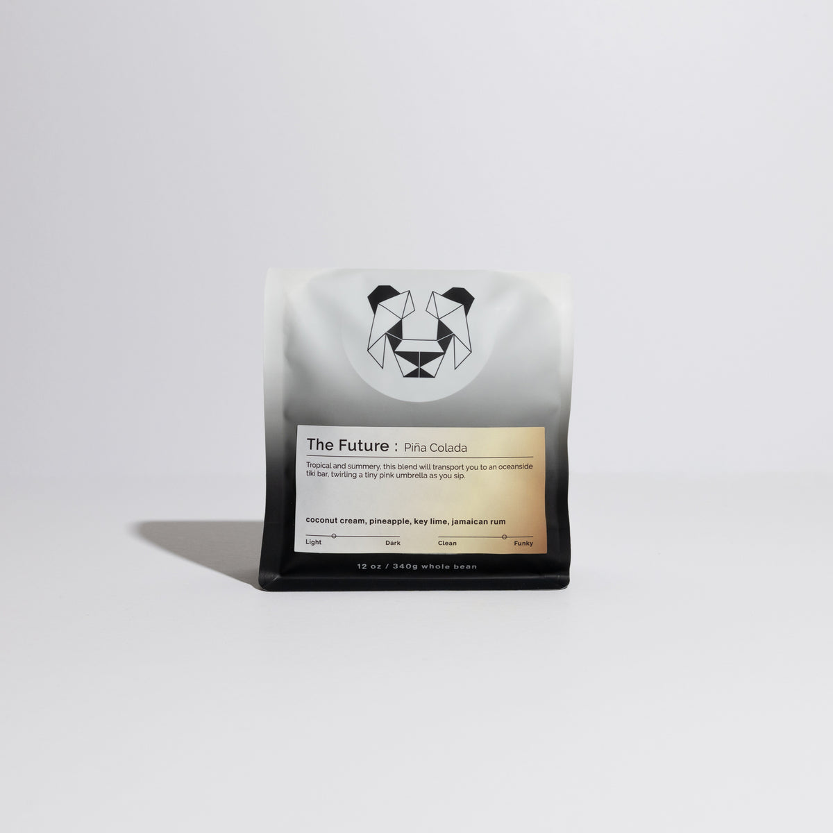 The Future - Piña Colada coffee blend, a tropical-inspired creation combining coconut and banana co-fermented beans, offers a vibrant, summery aroma reminiscent of a piña colada.