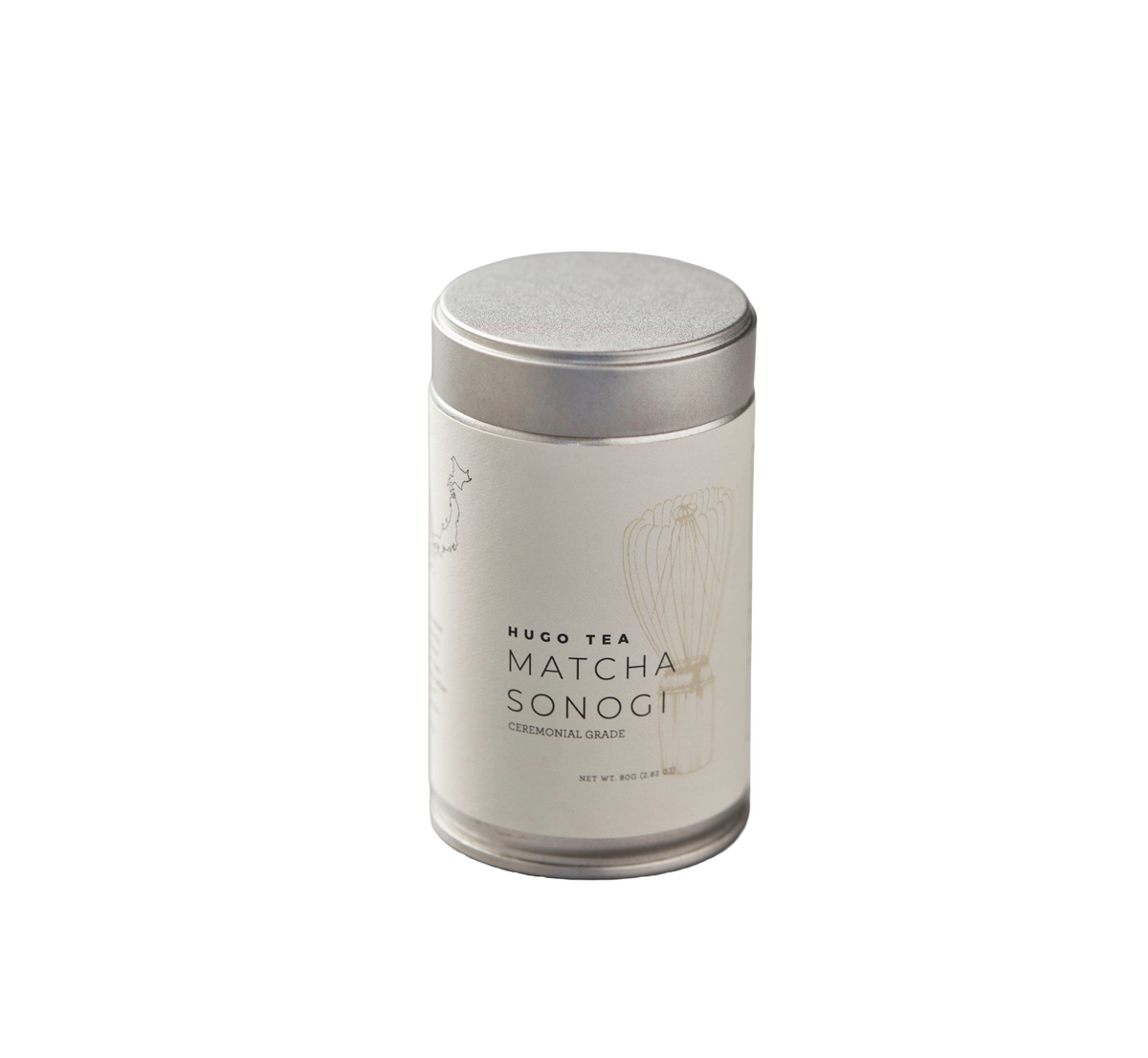 Matcha Sonogi tea canister on a white background
